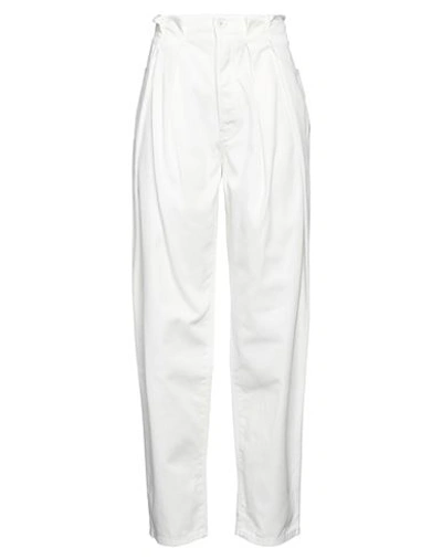 Off-white Woman Denim Pants White Size 28 Cotton