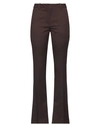 LOW CLASSIC LOW CLASSIC WOMAN PANTS DARK BROWN SIZE M WOOL