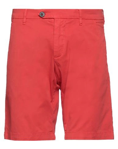 Roy Rogers Roÿ Roger's Man Shorts & Bermuda Shorts Tomato Red Size 35 Cotton, Elastane
