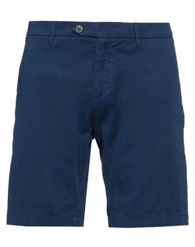 Roy Rogers Roÿ Roger's Man Shorts & Bermuda Shorts Navy Blue Size 35 Cotton, Elastane