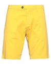 Roy Rogers Roÿ Roger's Man Shorts & Bermuda Shorts Yellow Size 40 Cotton, Elastane