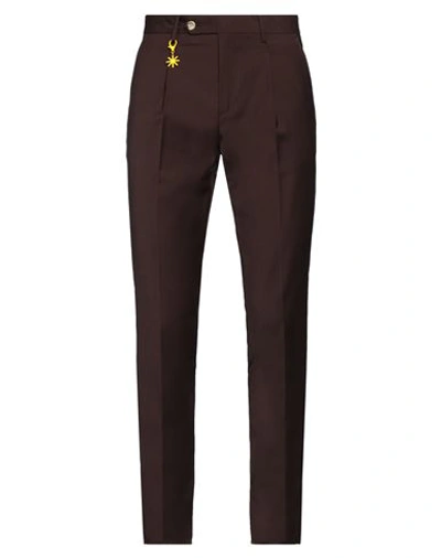 Manuel Ritz Man Pants Brown Size 36 Viscose, Polyamide, Elastane