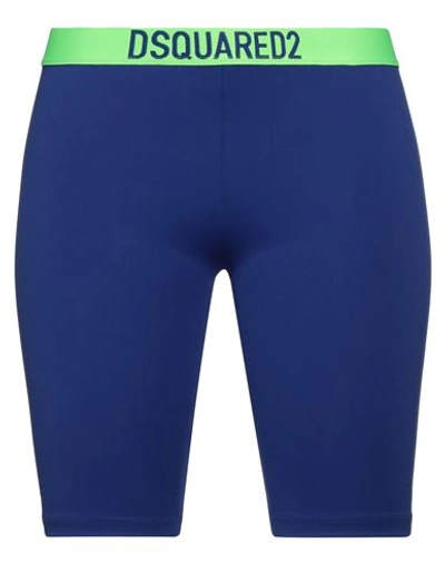 Dsquared2 Woman Leggings Blue Size M Polyamide, Elastane