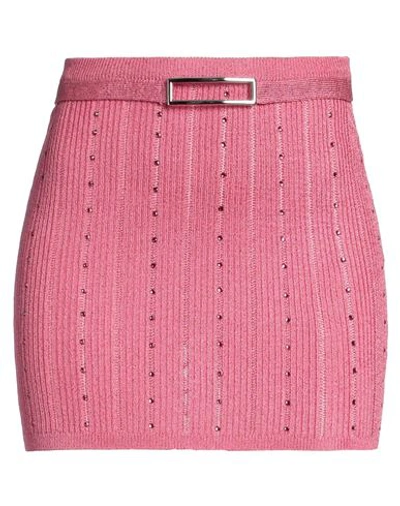 Alessandra Rich Woman Mini Skirt Magenta Size 4 Acetate, Polyester, Polyamide, Glass