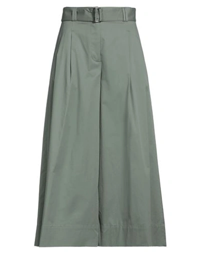 Peserico Easy Woman Pants Sage Green Size 8 Cotton, Elastane