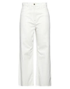 Elisabetta Franchi Woman Jeans Ivory Size 27 Cotton, Elastane In White