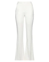Simona Corsellini Woman Pants Ivory Size 6 Polyester, Viscose, Cotton, Elastane In White