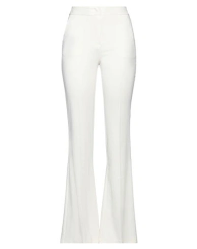 Simona Corsellini Woman Pants Ivory Size 6 Polyester, Viscose, Cotton, Elastane In White