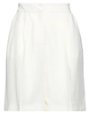 Simona Corsellini Woman Shorts & Bermuda Shorts Ivory Size 6 Polyester, Elastane In White