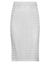 Missoni Woman Midi Skirt Light Grey Size 8 Viscose, Cupro, Polyester In Grey