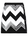 MISSONI MISSONI WOMAN MINI SKIRT BLACK SIZE 8 COTTON, VISCOSE, POLYAMIDE, POLYESTER