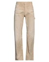 Heron Preston Paint-splatter Hammer Trousers In Beige