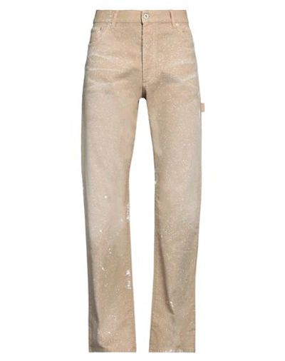 Heron Preston Paint-splatter Hammer Trousers In Beige