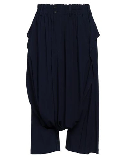 Yohji Yamamoto Woman Cropped Pants Midnight Blue Size 2 Rayon