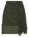Gcds Lurex Monogram Macrame' Wrap Skirt In Green