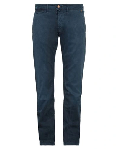 Jacob Cohёn Man Pants Navy Blue Size 38 Cotton, Elastane In Navy Blue