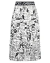 Dolce & Gabbana Woman Midi Skirt Black Size 10 Silk, Polyester, Elastane In Black