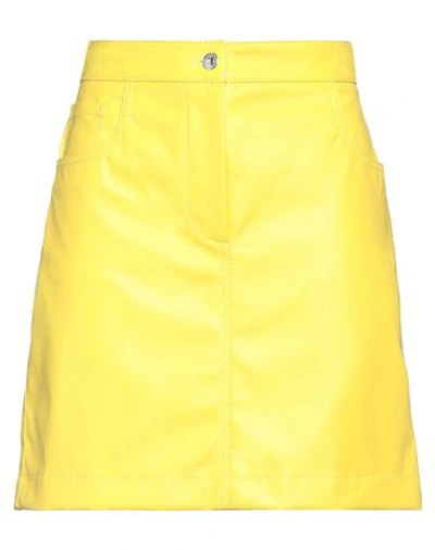 Msgm A-line Mini Skirt In Yellow