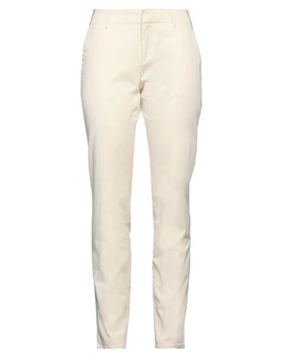 Maison Scotch Woman Jeans Cream Size 27w-32l Recycled Cotton, Cotton, Elastane In White