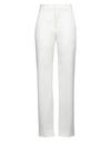 ANN DEMEULEMEESTER ANN DEMEULEMEESTER WOMAN PANTS IVORY SIZE 14 VIRGIN WOOL, POLYAMIDE