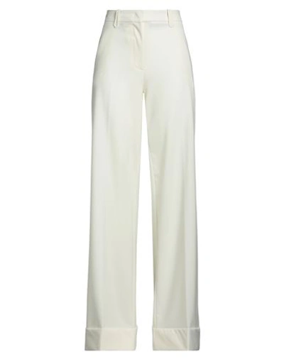 Pinko Woman Pants Cream Size 4 Polyester, Wool, Elastane In White