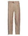 Emporio Armani Man Pants Khaki Size 42 Linen In Beige