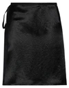 ANN DEMEULEMEESTER ANN DEMEULEMEESTER WOMAN MINI SKIRT BLACK SIZE 10 ACETATE, COTTON, GLASS