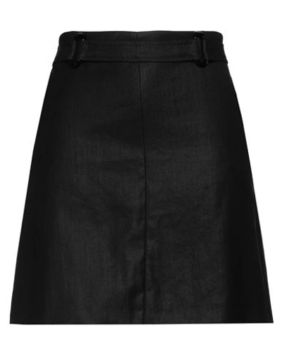 Versace Woman Mini Skirt Black Size 10 Ramie