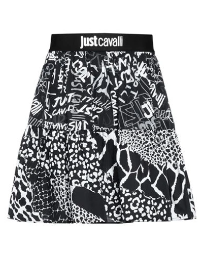 Just Cavalli Woman Mini Skirt Black Size 10 Cotton