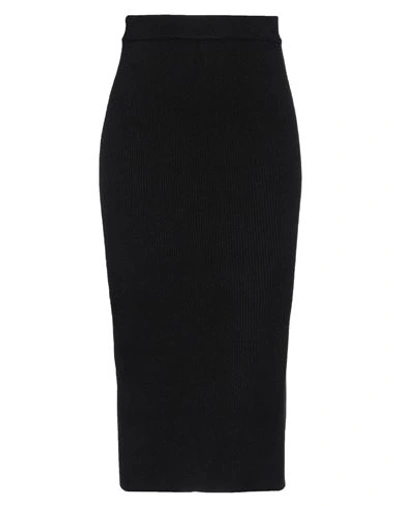 A Paper Kid Woman Midi Skirt Black Size L Viscose, Polyester, Polyamide