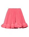 Lanvin Minirock Aus Charmeuse Mit Raffungen Und Volant In Red