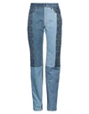 Marine Serre Moonogram Straight-leg Denim Jeans In Blue