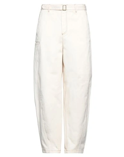 Emporio Armani Man Jeans White Size 42w-32l Cotton, Elastane