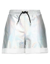 JUST CAVALLI JUST CAVALLI WOMAN SHORTS & BERMUDA SHORTS SILVER SIZE S COTTON, POLYESTER