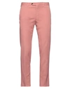 GERMANO GERMANO MAN PANTS PASTEL PINK SIZE 38 COTTON, ELASTANE