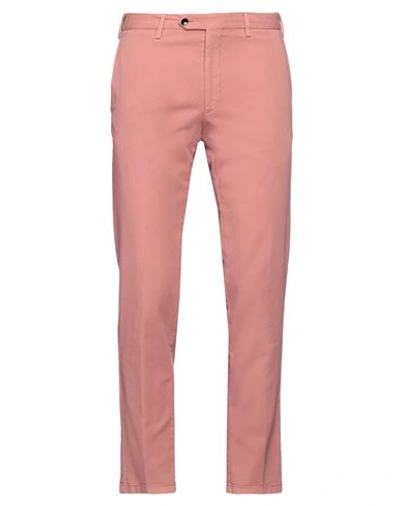 Germano Man Pants Pastel Pink Size 38 Cotton, Elastane