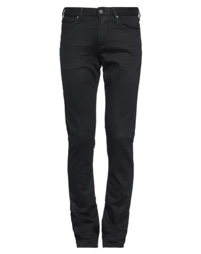Emporio Armani Man Jeans Black Size 29w-34l Cotton, Elastane