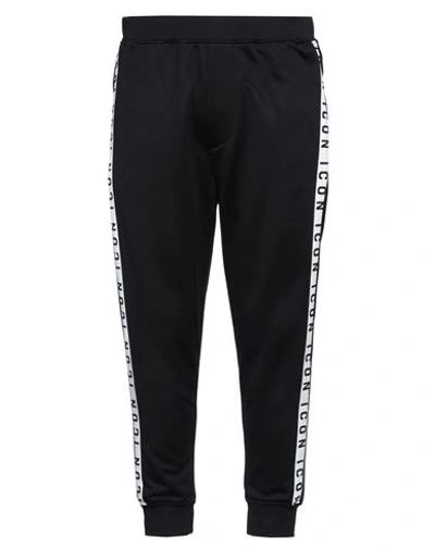 DSQUARED2 DSQUARED2 MAN PANTS BLACK SIZE L POLYAMIDE, COTTON, ELASTANE