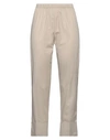 CORINNA CAON CORINNA CAON WOMAN PANTS BEIGE SIZE L COTTON, ELASTIC FIBRES