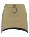 Barrow Woman Mini Skirt Military Green Size M Cotton