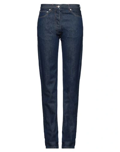 Msgm Woman Denim Pants Blue Size 10 Cotton