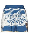 Msgm Woman Shorts & Bermuda Shorts Blue Size 6 Polyester In Blue