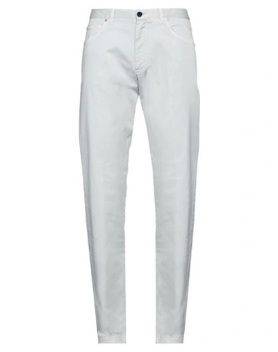 GERMANO GERMANO MAN PANTS LIGHT GREY SIZE 40 COTTON, ELASTANE