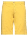 Yan Simmon Man Shorts & Bermuda Shorts Yellow Size 38 Cotton, Elastane