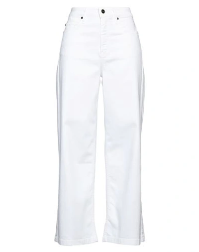 I Blues Woman Jeans White Size 2 Cotton, Elastomultiester, Elastane