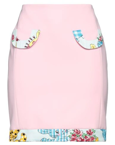 Moschino Woman Mini Skirt Pink Size 6 Polyester, Polyurethane, Viscose