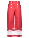 Boutique Moschino Woman Pants Red Size 8 Cotton, Polyamide