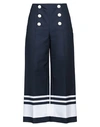 Boutique Moschino Woman Pants Navy Blue Size 4 Cotton, Polyamide