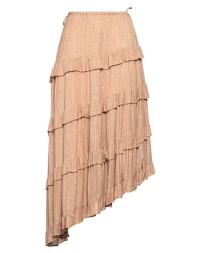 Sundress Woman Midi Skirt Camel Size Xs/s Viscose In Beige