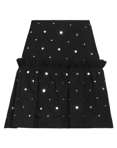 Boutique Moschino Woman Mini Skirt Black Size 8 Cotton, Elastane